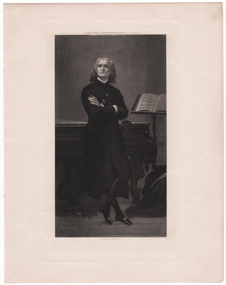 Franz Liszt by Fortuné-Joseph-Séraphin Layraud